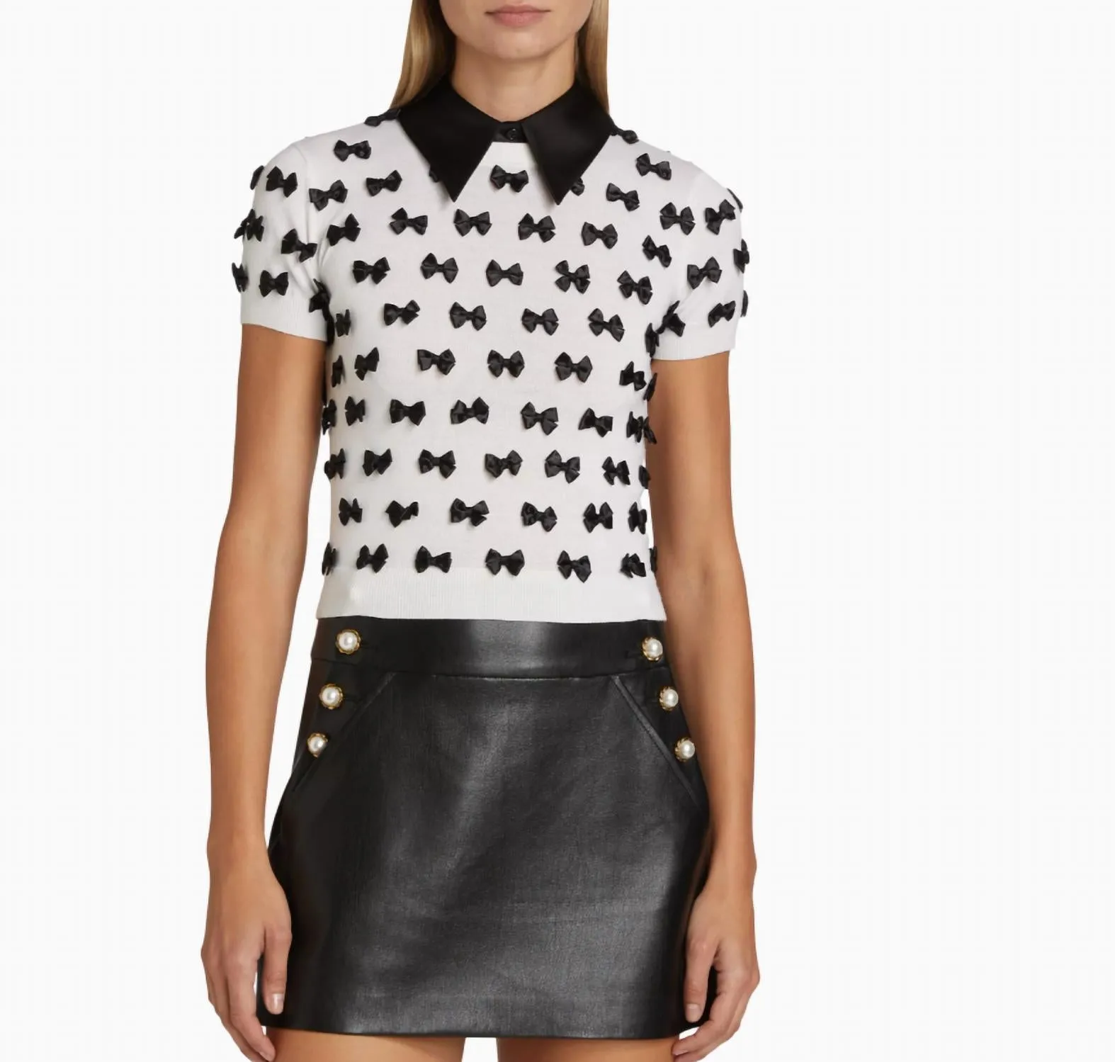 Alice   Olivia - Ciara Short Sleeve Pullover