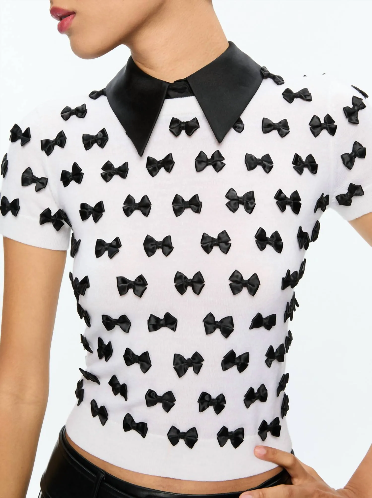 Alice   Olivia - Ciara Short Sleeve Pullover