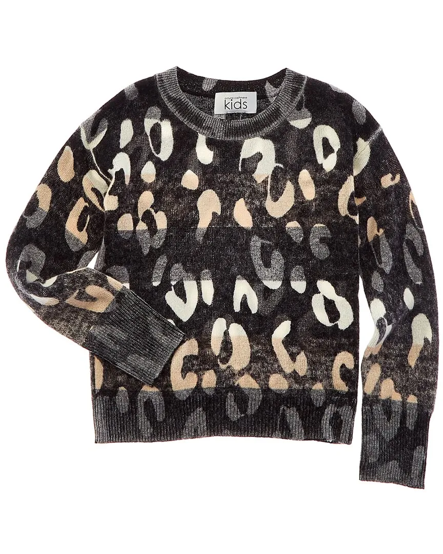 Autumn Cashmere Striped Leopard Wool & Cashmere-Blend Sweater