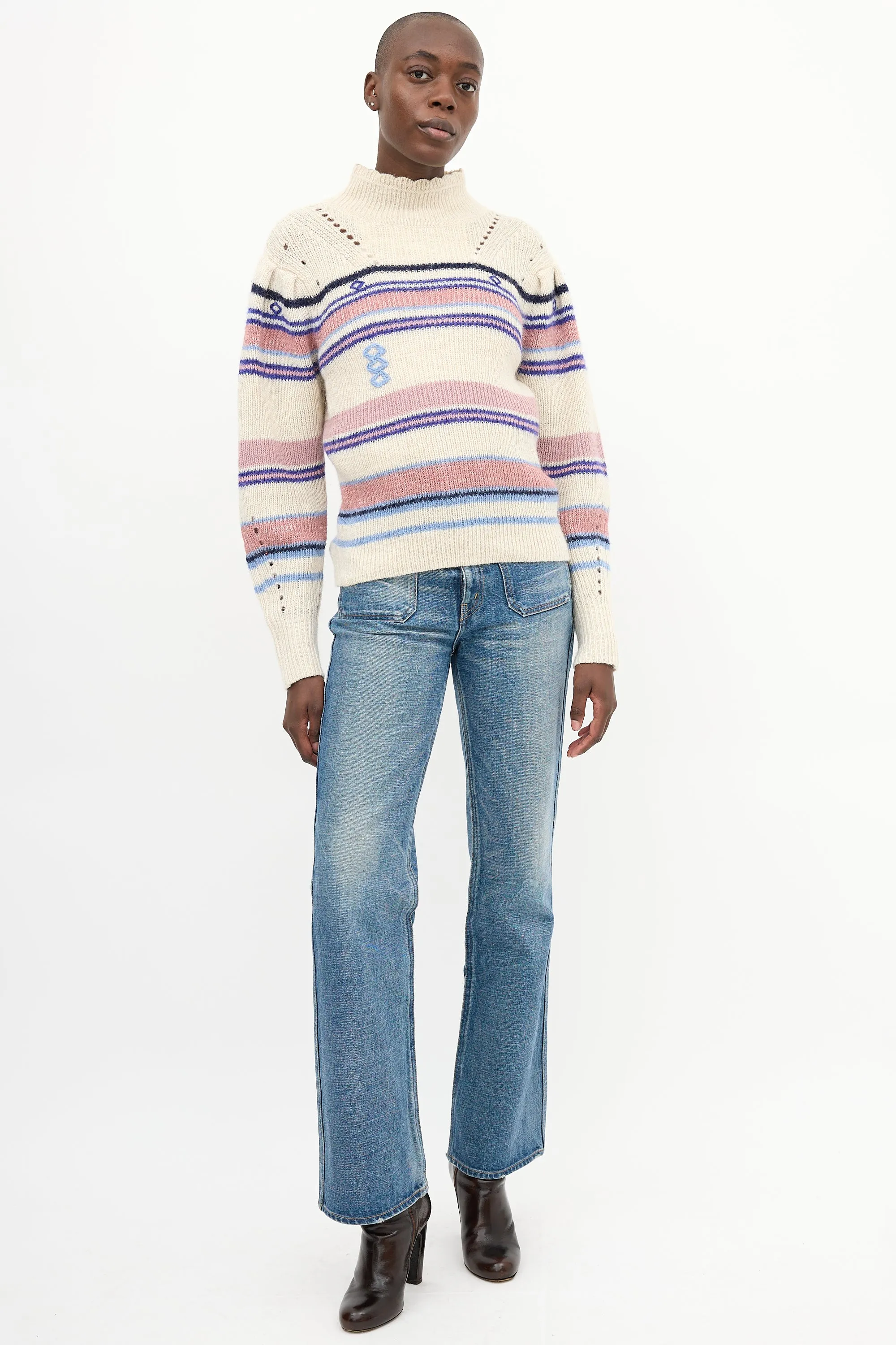 Beige & Multi Wool Georgie Sweater