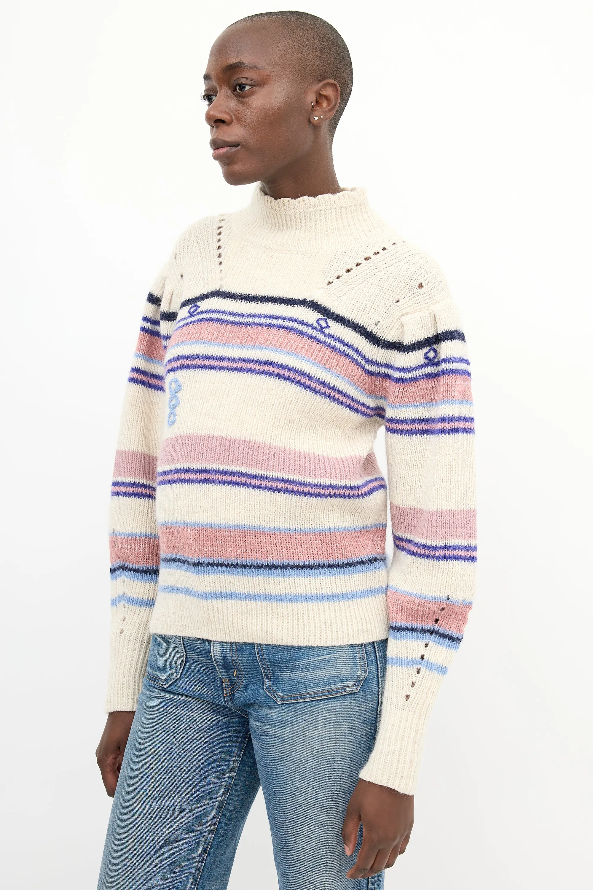 Beige & Multi Wool Georgie Sweater