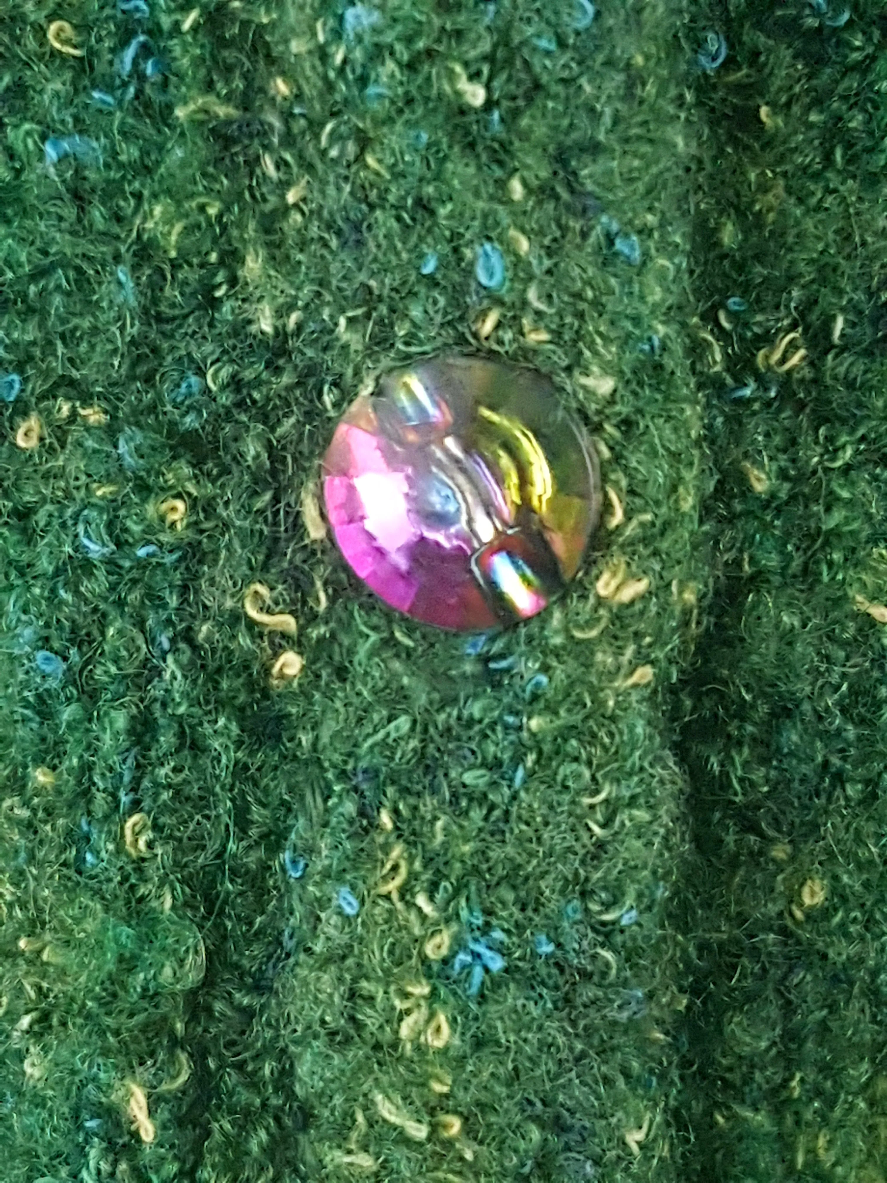 Caslon | Green Sweater Cardigan with Jewel Toned Buttons