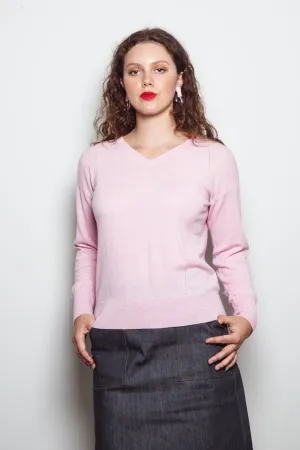 Dalston Veeta V-Neck Sweater Tea Rose