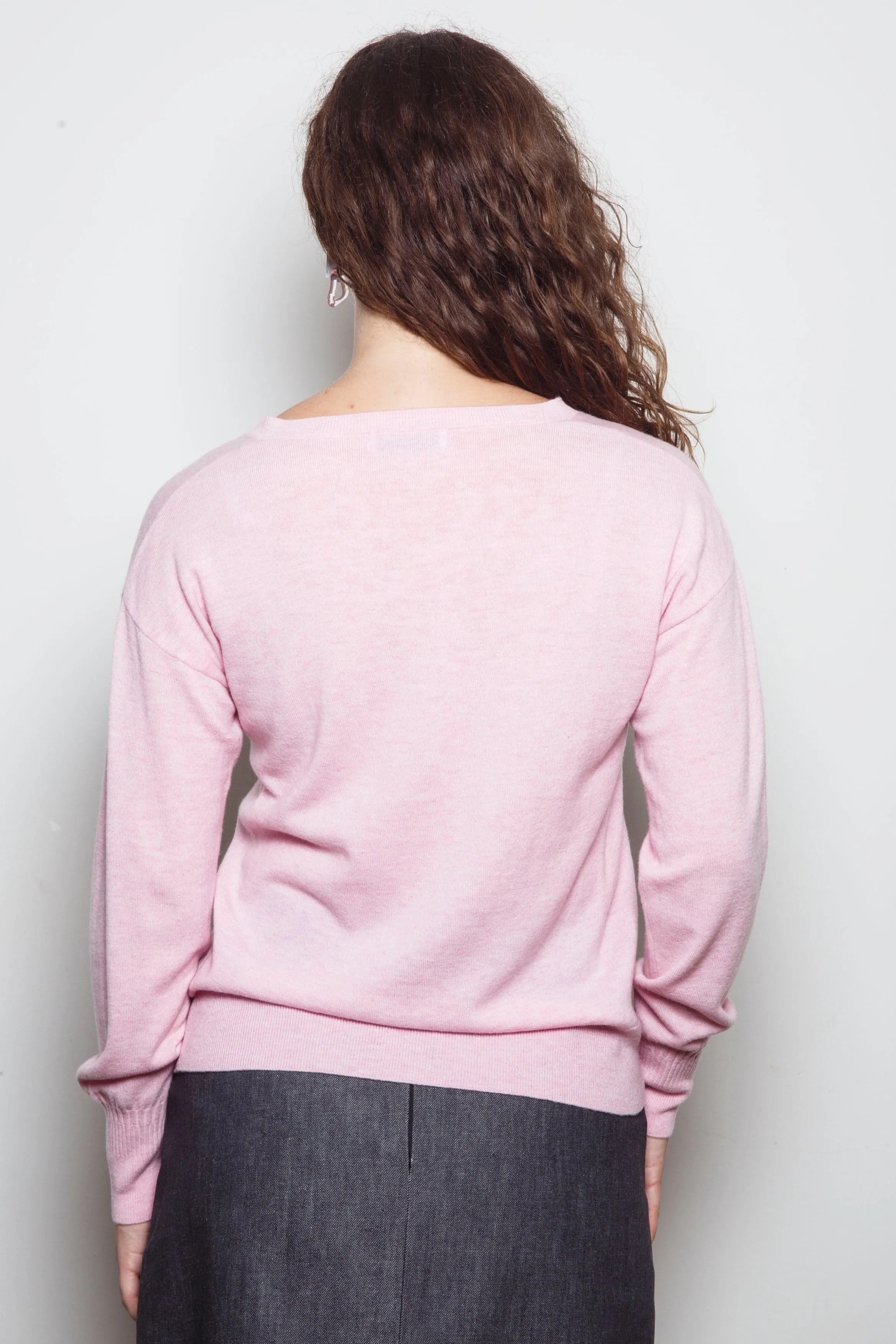 Dalston Veeta V-Neck Sweater Tea Rose