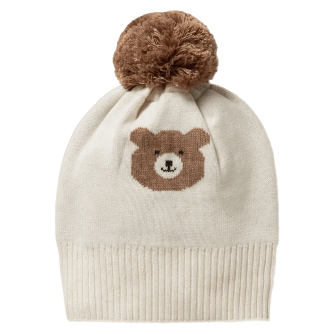 Knitted Jacquard Hat - Beary Cute
