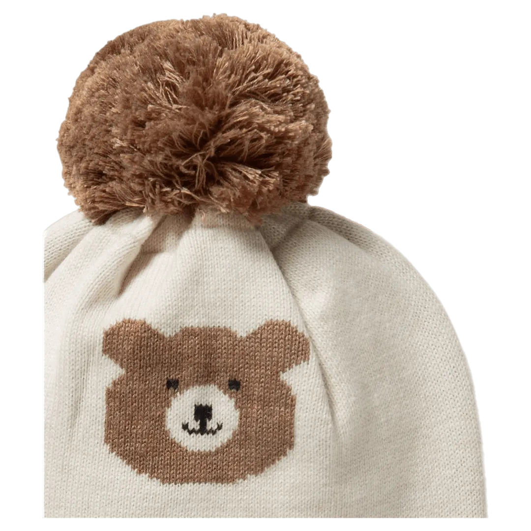 Knitted Jacquard Hat - Beary Cute
