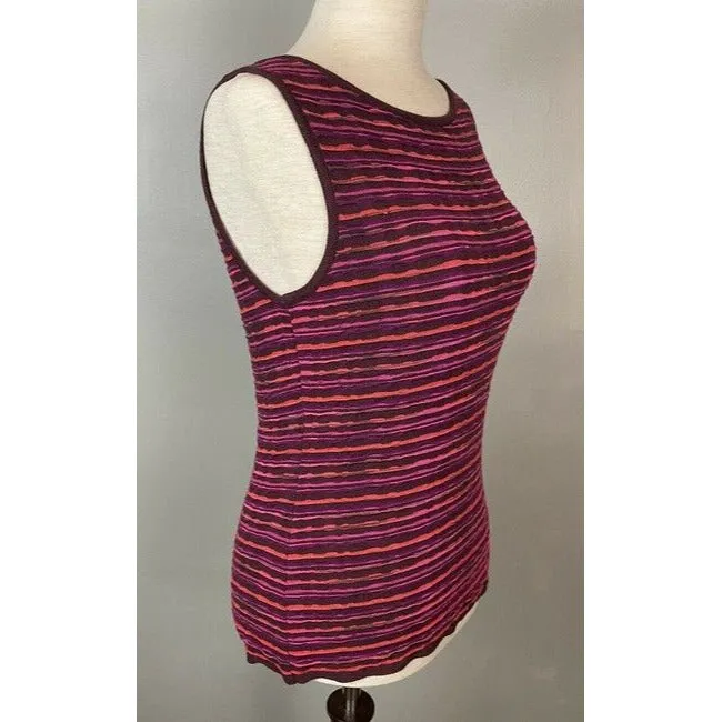 Missoni Red Purple Black Top Twin Set Cardigan