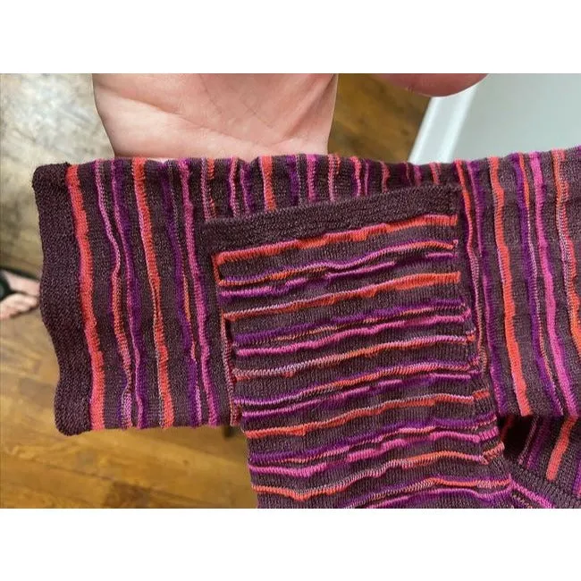Missoni Red Purple Black Top Twin Set Cardigan