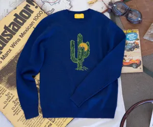 "Baja Sunrise" Wool Jacquard Woven Sweater