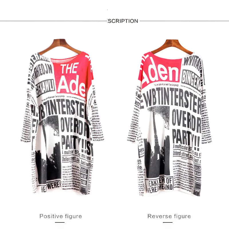 Women's plus size letter print pullover sweater