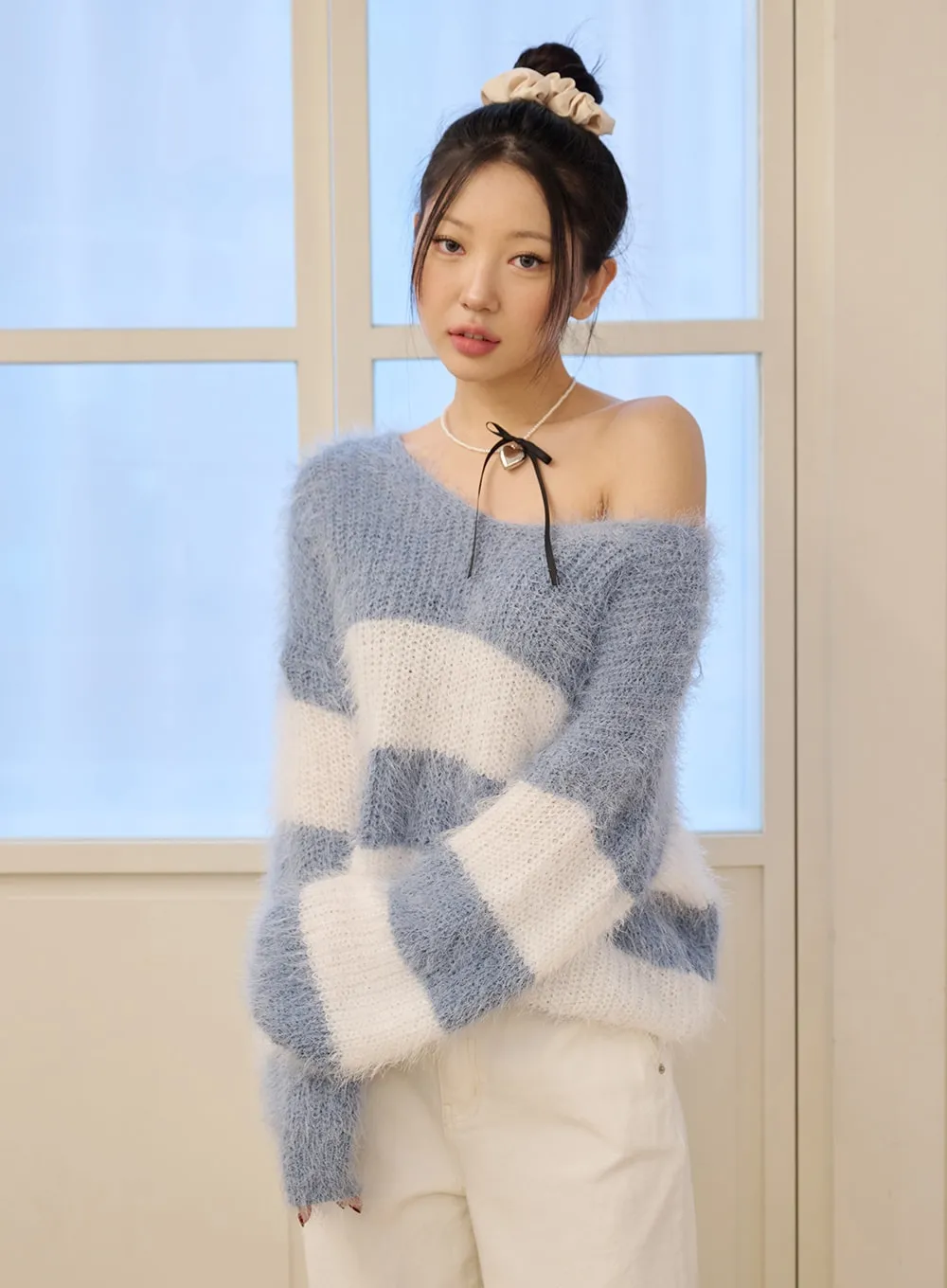 Wool-Blend Stripe Sweater OD326
