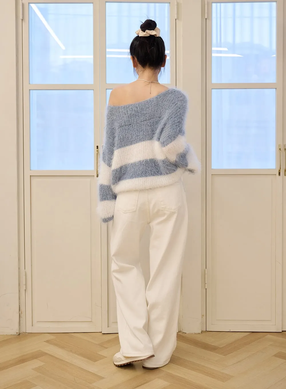 Wool-Blend Stripe Sweater OD326